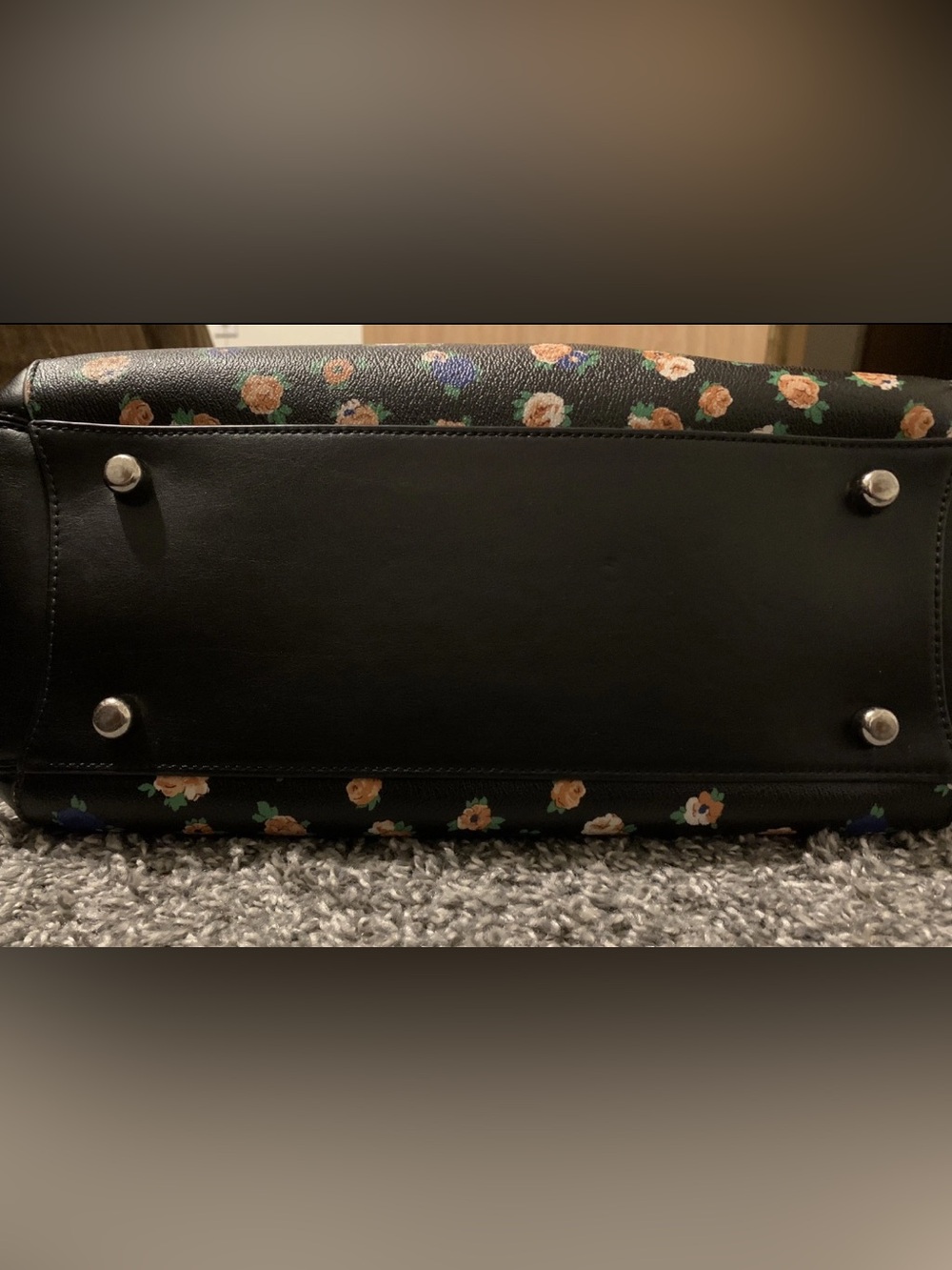 Coach Outlet Margot Satchel Purse With Floral Patterns Includes Matching Wallet - Picture 11 of 16